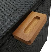 Tuinbox 120x65x61 cm poly rattan zwart - thumbnail