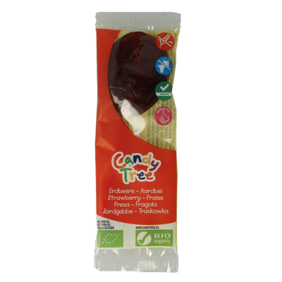 Aardbei lollie bio 1 Stuks Aardbei lollie bio 1 Stuks