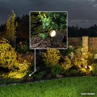 Set van 3 Spikey LED prikspot - GU10 4 Watt 345 lumen - Dimbaar - Kantelbaar - 2700K warm wit - IP65 Waterdicht - Zwart - Tuinspot - Pinspot - thumbnail