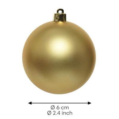 Decoris kerstballen set plastic 10st licht goud 6cm - thumbnail