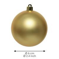 Kerstballen 6cm kunststof goud 10-dlg - thumbnail