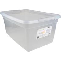 DONAU Home opbergdoos, 40 liter, transparant - thumbnail