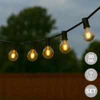 Solar lichtslinger chain met 10 led filament lampen - thumbnail