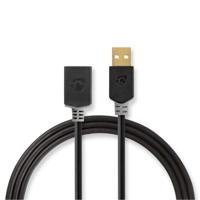 Nedis USB-Kabel | USB-A Male naar USB-A Female | 480 Mbps | 3 m | 1 stuks - CCBW60010AT30 CCBW60010AT30 - thumbnail