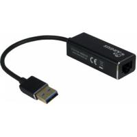 Inter-Tech ARGUS IT-810 USB 3.0 RJ-45 Zwart kabeladapter/verloopstukje - thumbnail