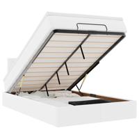 Ottoman bed met matras 120x190 cm kunstleer wit - thumbnail