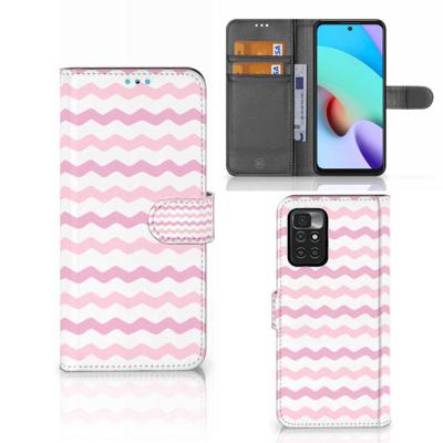 Xiaomi Redmi 10 | Telefoon Hoesje | Waves Roze Xiaomi Redmi 10 | Telefoon Hoesje | Waves Roze
