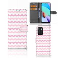 Xiaomi Redmi 10 | Telefoon Hoesje | Waves Roze - thumbnail