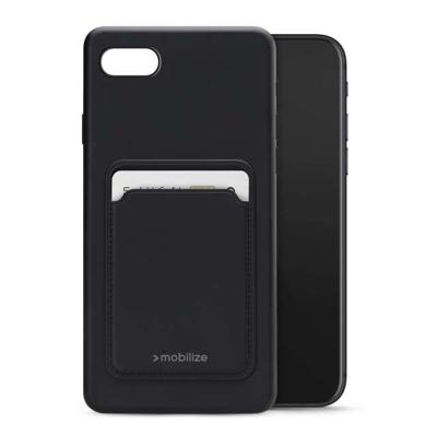 Mobilize Rubber Gelly Card Case Apple iPhone 6/6S/7/8/SE (2020/2022) Matt Black