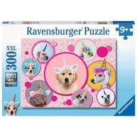 Ravensburger puzzel schattige eenhoorn-honden 300 stukjes - thumbnail