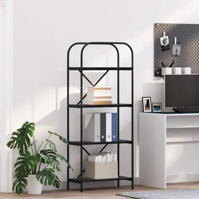 Boekenkast Zwart eiken 60 x 30 x 146 cm Bewerkt hout