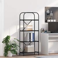 Boekenkast Zwart eiken 60 x 30 x 146 cm Bewerkt hout - thumbnail