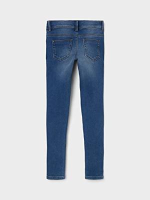 Name it zomer jeans broek meisjes - medium blauw - skinny fit - NkfPolly Name it zomer jeans broek meisjes - medium blauw - skinny fit - NkfPolly