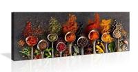 Schilderij - Specerijen, voor in de keuken, 120x40cm. Incl. ophang haakjes - thumbnail