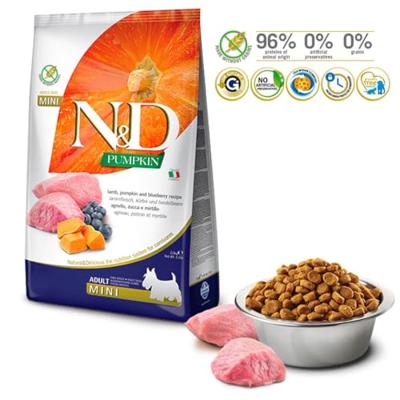 FARMINA N&D GF PUMPKIN DOG LAMB&BLUEBERRY ADULT MINI 7kg