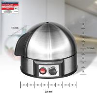 Clatronic EK3321 Eierkoker Met eierprikker, Met maatbeker RVS (geborsteld) - thumbnail