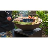 RedFire vuurschaal met barbecuegrill onyx met hoes 60 cm - thumbnail
