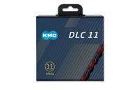 KMC fietsketting dlc 11 118 schakels - rood/zwart - thumbnail