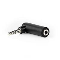 Nedis Stereo-Audioadapter | 3,5 mm Male | 3,5 mm Female | 90° Gehoekt | 1 stuks - CAGB22980BK CAGB22980BK - thumbnail