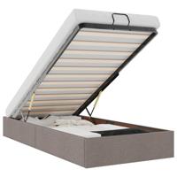 Bedframe zonder matras 90x190 cm stof taupe - thumbnail