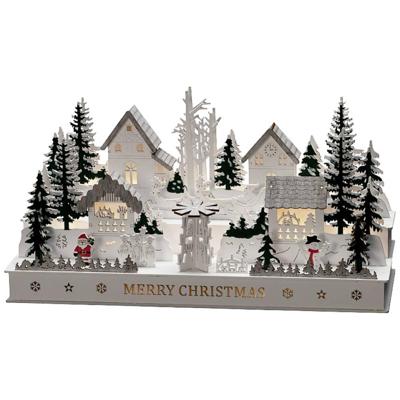 Konstsmide 3265-210 LED-silhouet Dorp Warmwit LED Wit Timer Konstsmide 3265-210 LED-silhouet Dorp Warmwit LED Wit Timer