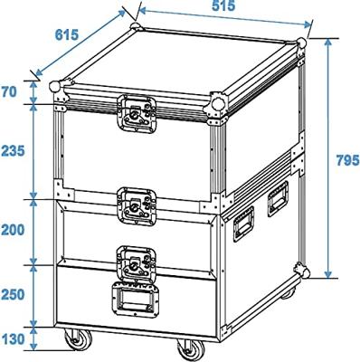 Roadinger Roadinger Universal Case Flightcase (l x b x h) 830 x 640 x 920 mm - thumbnail