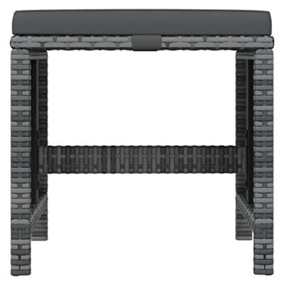 21-delige Tuinset met kussens poly rattan grijs