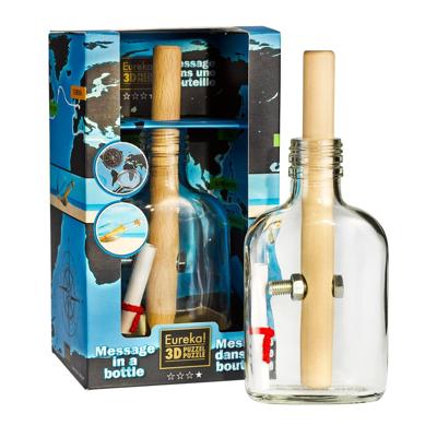 Eureka 3D Puzzle breinbreker Message in a Bottle 12 x 21 cm glas