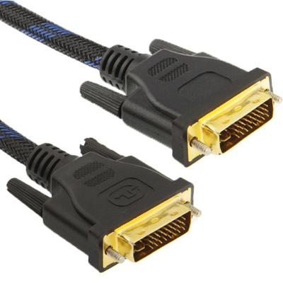 Nylon verrekening stijl DVI-I Dual Link 24 + 5 Pin Male-Male M / M Video kabel lengte: 3m