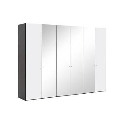 Goossens Kledingkast Easy Storage Ddk, Kledingkast 304 cm breed, 220 cm hoog, 2x draaideur en 4x spiegel draaideur midden Goossens Kledingkast Easy Storage Ddk, Kledingkast 304 cm breed, 220 cm hoog, 2x draaideur en 4x spiegel draaideur midden