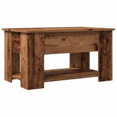 Salontafel 79x49x41 cm bewerkt hout oud houtkleurig