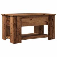 Salontafel 79x49x41 cm bewerkt hout oud houtkleurig - thumbnail