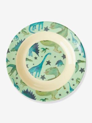 Melamine diep kinderbord DINO PRINT rice 250 ml saliegroen Melamine diep kinderbord DINO PRINT rice 250 ml saliegroen