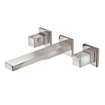 TRES Cuadro Exclusive inbouw wastafelkraan 3-gats geborsteld staal met 180 mm uitloop 00815301AC