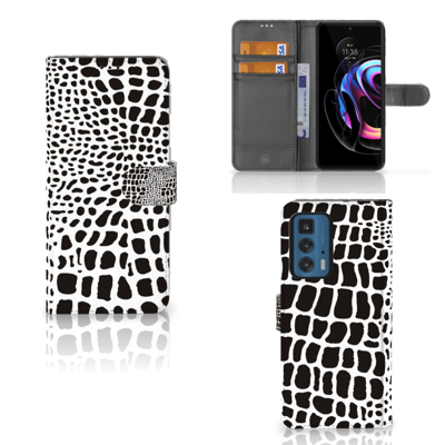 Motorola Edge 20 Pro | Telefoonhoesje | Met pasjeshouder | Slangenprint Motorola Edge 20 Pro | Telefoonhoesje | Met pasjeshouder | Slangenprint