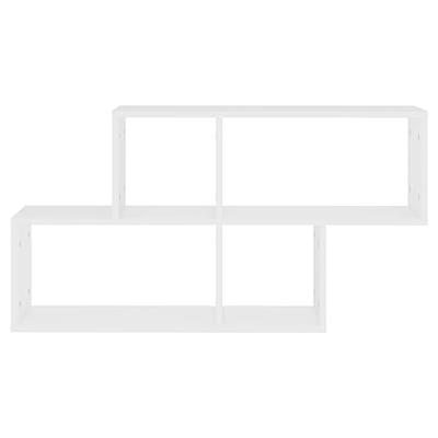 Wandschap 100x18x53 cm bewerkt hout wit