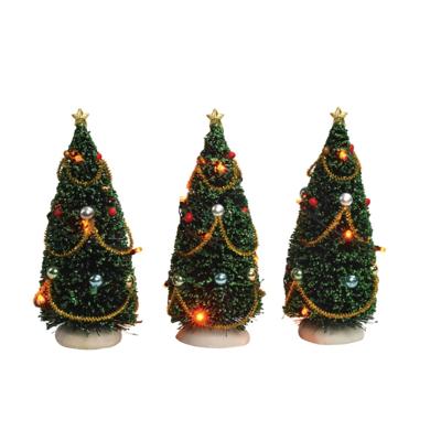 Luville General Christmas tree with flashing lights 3 pieces