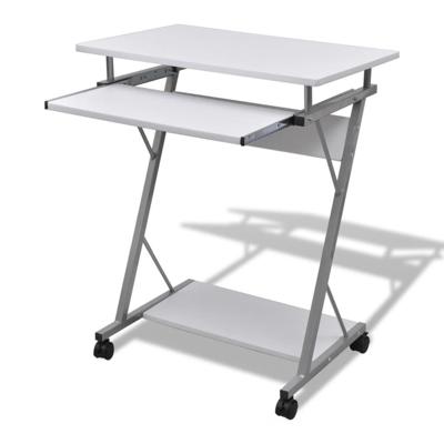 Studenten computerbureau 60 x 40 x 74 cm (wit)