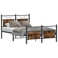 Bedframe zonder matras hout gerookt eikenkleurig 120x200 cm - thumbnail