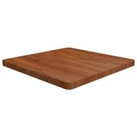 Tafelblad vierkant 70x70x4cm behandeld eiken donkerbruin - thumbnail