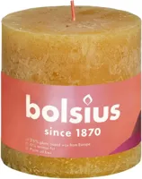 Bolsius kaars rustiek 10x10 cm honeycomb yellow - thumbnail