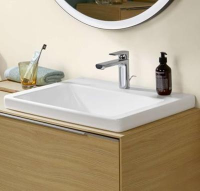 Wastafel Villeroy & Boch Subway 3.0 Met CeramicPlus 1 Kraangat Zonder Overloop 55x44x16.5 cm Wit Alpin Villeroy & Boch Wastafel Villeroy & Boch Subway 3.0 Met CeramicPlus 1 Kraangat Zonder Overloop 55x44x16.5 cm Wit Alpin Villeroy & Boch