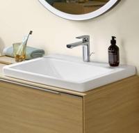 Wastafel Villeroy & Boch Subway 3.0 Met CeramicPlus 1 Kraangat Zonder Overloop 55x44x16.5 cm Wit Alpin - thumbnail