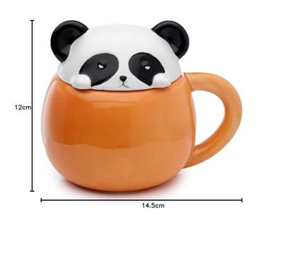 Adoramals Panda Deksel Gevormde Keramiek Mok