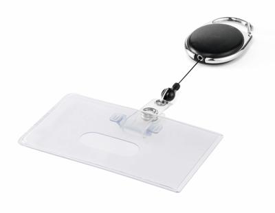 Durable flexibele kaarthouder met afrolmechanisme style, zwart