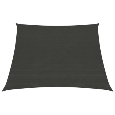 VidaXL Zonnezeil 160 g/m² 4/5x4 m hdpe antracietkleurig