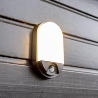 Trend - LED Wandlamp met sensor - 10 Watt 825 Lumen - Bewegingssensor en schemerschakelaar - 3000K warm wit licht - zwart - thumbnail