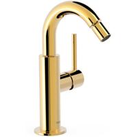 Bidetmengkraan Tres Study Exclusive Hendel Uitloop Gebogen 16,5 cm Rond Goud - thumbnail