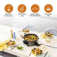 Tristar PZ-9135 Elektrische Hapjespan 30 cm Zwart - thumbnail