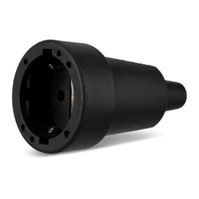 REV 0512151777 Koppeling met randaarde Rubber 250 V Zwart IP20
